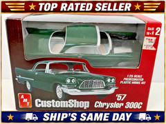 AMT CustomShop ’57 Chrysler 300C Model Kit 1/25-Green Kit#30247, SEALED BOX!