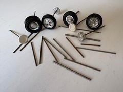 1960’s Model Car Tires Wheels Hub Caps Windows Junkyard Lot