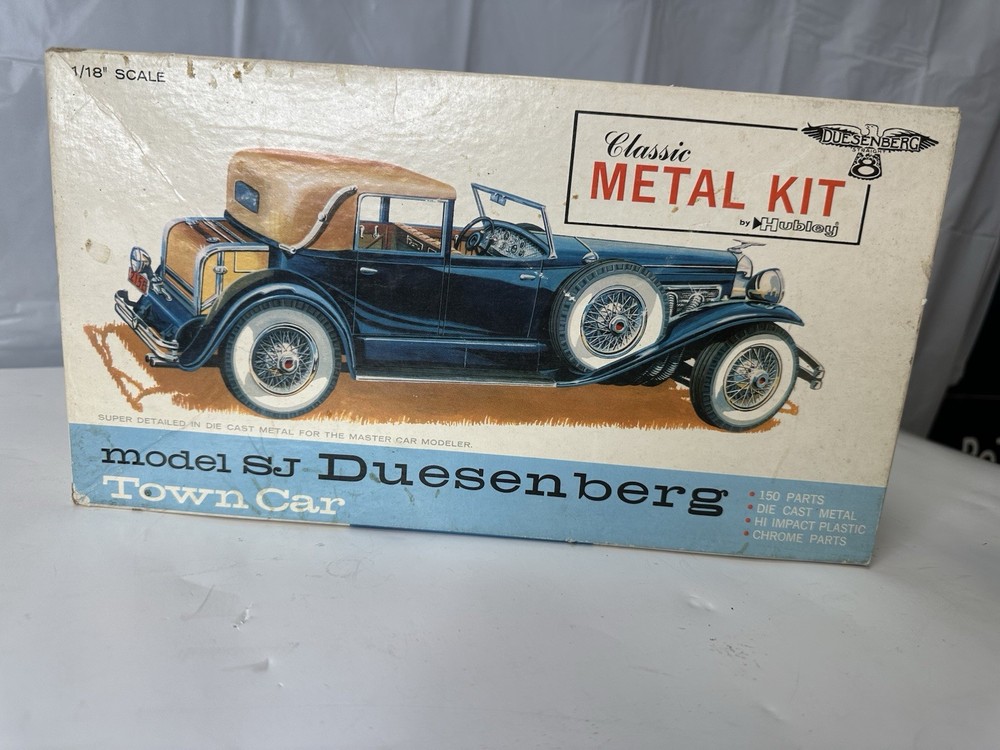 Duesenberg SJ Town Car Model Kit Metal Vintage Started Appears Complete