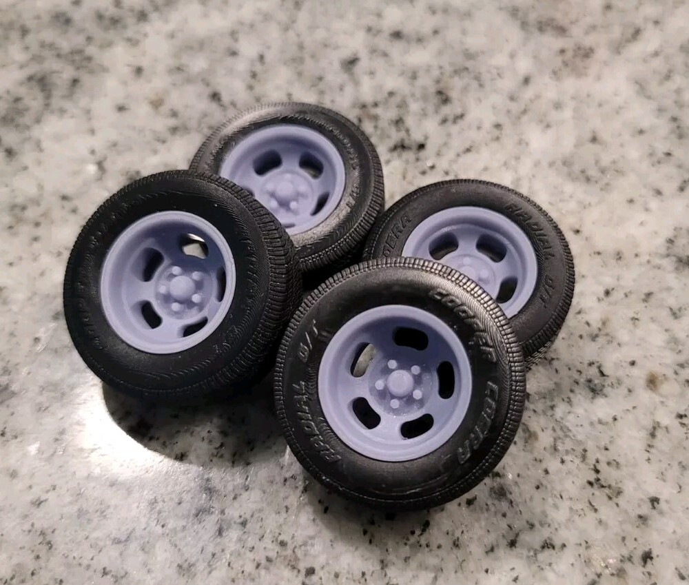 1/24 1/25 Scale Slot Mags Slotted Mags Wheels/Tires Resin Set