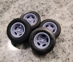 1/24 1/25 Scale Slot Mags Slotted Mags Wheels/Tires Resin Set