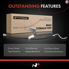A-Premium Front Driver and Passenger Brake Hydraulic Hoses Compatible with