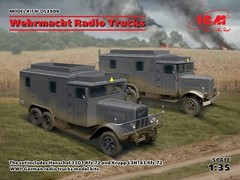 ICM DS3509 Wehrmacht Radio Trucks Henschel 33D1 Kfz.72, Krupp L3H163 Kfz.72 1/35