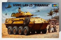 Lot: Trumpeter #00349 1/35 Scale USMC LAV-25 Piranha w/Metal Barrel + Legend Set