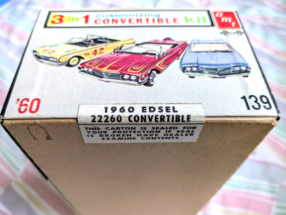 *ULTRA RARE! ***FACTORY-SEALED *ORIGINAL VINTAGE AMT 1960 EDSEL CONV KIT ***NIB!