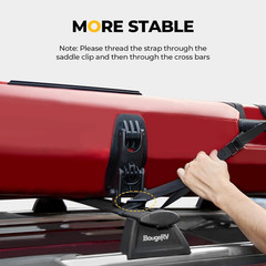 Bougerv T-Slot Kayak Roof Rack Saddles with Tie Down Straps, 150Lbs Capacity