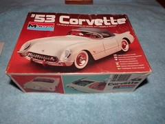 Monogram 1953 Chevy Corvette 1/24 Scale Model Kit SEMI ASSEMBLED PARTS ONLY