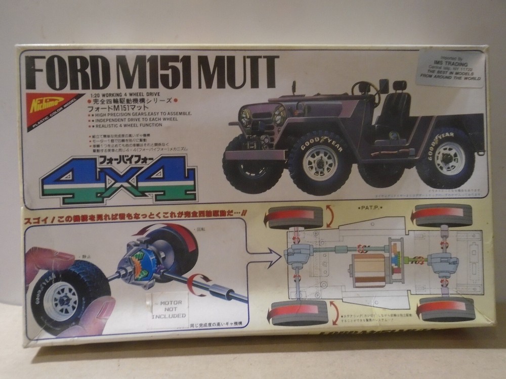 VINTAGE NICHIMO #MC-2055 1/20 SCALE 4X4 FORD M151 MUTT MINT IN BOX