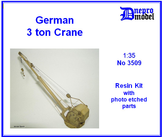 Dnepro Model Dn3509 1/35 German 3t. Crane WWII Resin Kit with photo etched parts