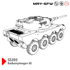 SSMODEL SS35393 1/35 Military Model Kit German RADKAMPFWAGEN 90 Light Tank