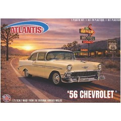 Atlantis Models H1391 1/25 US Route 66 1956 Chevrolet V-8 Plastic Model Kit
