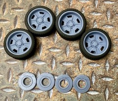 Resin 21/20 Inch: “Foose Four 42” Model car Wheels/Tires 1/24 scale