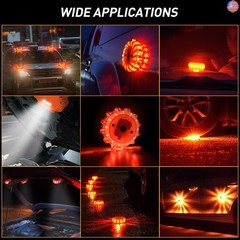 Nilight LED Road Flares Emergency Lights 3 Pack,9 Flash Models Roadside