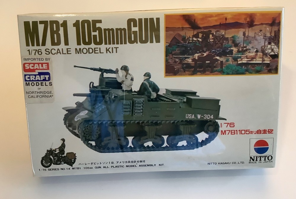Nitto Kagaku #454-200 M7B1 105mmGUN Model Kit SEALED