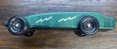 Pinewood Derby Wooden Race Car “Hornet” #150 Red Lightning Handmade