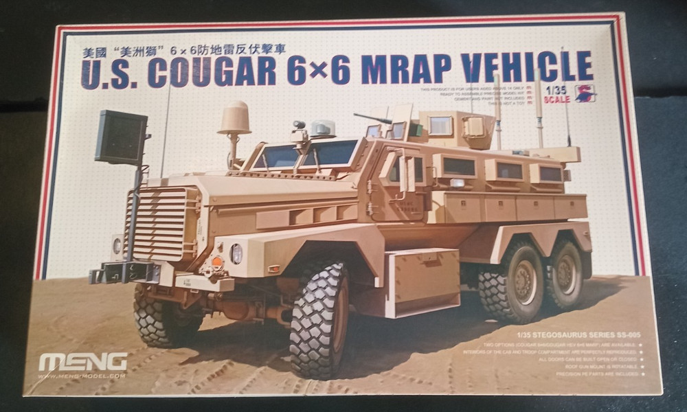 Meng 1/35 SS-005 U.S.Cougar 6×6 MRAP Vehicle Super War Model Kit