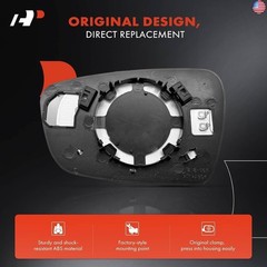 A-Premium Right Passenger Side Heated Mirror Glass Compatible with Kia Forte