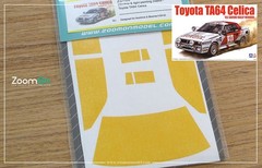 ZoomOn 1/24 TA64 Celica Window and Light Painting Masks for Aoshima/Beemax kit