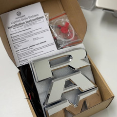 2019–2023 RAM 1500 Chrome Front Grille Emblem – White LED Lighted Badge