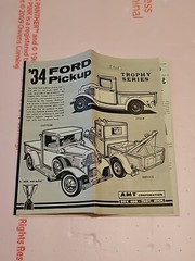 Vintage 1935 AMT Ford Pickup Trophy Series Kit Instructions ONLY