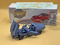 1:25 Corvette Summer Resin Model Kit With Decals, Rubber Tires and Clear Parts