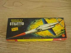 LINDBERG DOUGLAS X-3 SUPERSONIC STILETTO PLASTIC MODEL