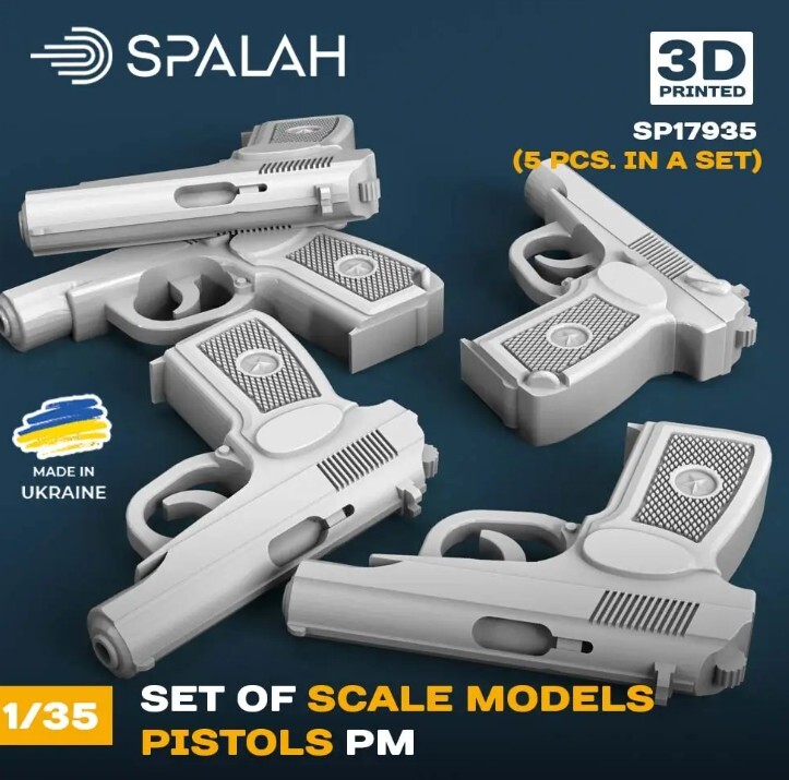 PM pistols 5 pcs Set of scale models 1/35 SPALAH 17935