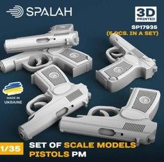 PM pistols 5 pcs Set of scale models 1/35 SPALAH 17935