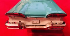VTG 1958 FORD EDSEL DEALER FRICTION TOY PROMOTION CAR MODEL, TWO TONED METAL