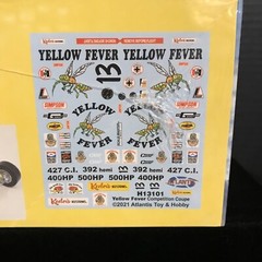 ATLANTIS 13101 YELLOW FEVER COMPETITION COUPE MODEL KIT-NIB-1/25 SCALE