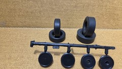 1969 Dodge Charger Turbo Thrust Wheels, Tires & Slicks MPC 1:25 Model PARTS