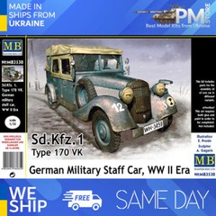 Master Box 3530 1/35 Sd. Kfz. 1 Type 170 VK, German Military Staff Car WW II Era