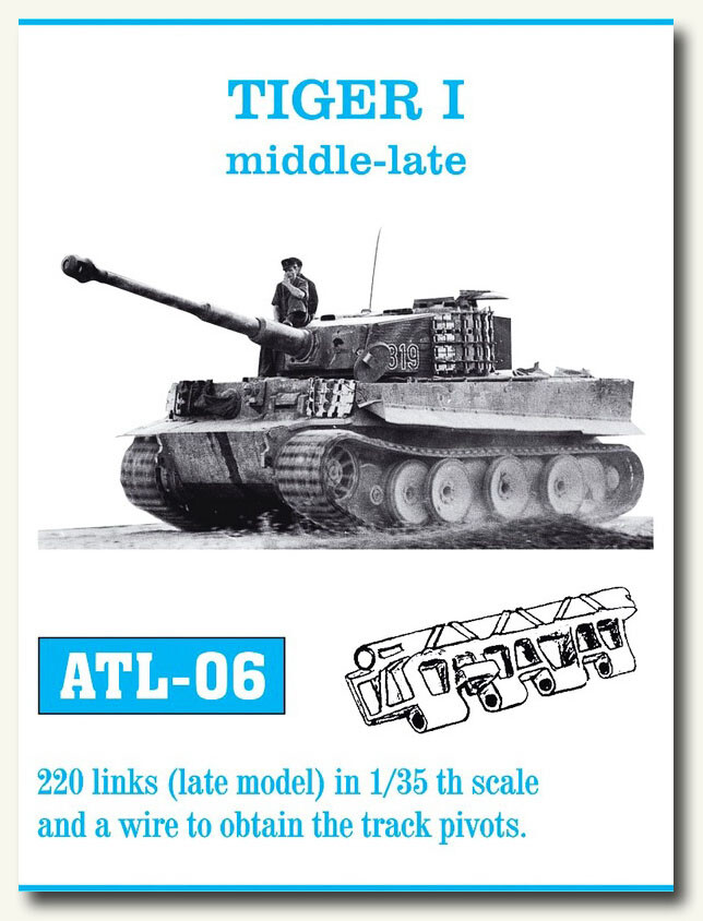 Friulmodel Metal Tracks for 1/35 German Tiger I Middle-Late (220 links) ATL-06
