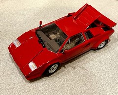 🏁 Built Plastic Model Car Kit TAMIYA Red Lamborghini Countach LP500S – 1/24 🏁