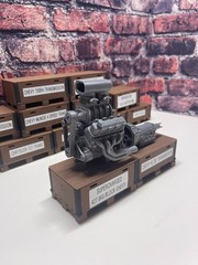 3D Printed CHEVY BLOWN BIG BLOCK with 4L75E-R Trans 1/24th – 1/10th MADE IN USA