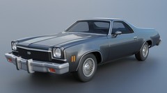 ABS-LIKE RESIN 3D PRINTED 1/25 1973 CHEVROLET EL CAMINO FULL KIT