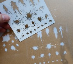 Mud Splatter Weathering Airbrush Stencils Tool For 1/32 1/35 1/48 1/72 Model