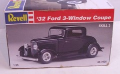 REVELL 32 FORD 3 WINDOW COUPE MODEL KIT 1:25 85-7605