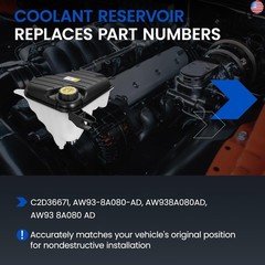 Engine Coolant Reservoir Tank C2D36671 Compatible with Jaguar XJ 2010-2018 3.0L