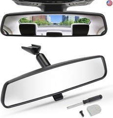 JOYTUTUS Rear View Mirror, Interior rearview mirror Kit, Anti-glare, Universal