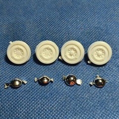 🌟Stock Wheels & Caps 1966 Thunderbird 1:25 Scl 1000s Model Car Parts 4 Sale AMT
