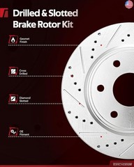 Torchbeam 11.66″ Front Vented Brake Kit Compatible with Toyota Camry 2007-2017,