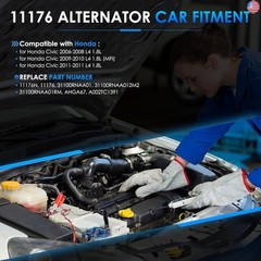 11176 Car Alternators Fit for Honda Civic Alternator 2006 2007 2008 2009 2010