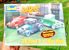 4 Rat Rod Models Lot- 1 Revell 85-2348 open box kit + 2 built Cars &1 parts car