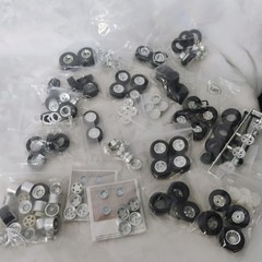Huge Bulk Lot Model Car Wheels and Tires 1/24 1/25 Scale Custom Parts Junkyard