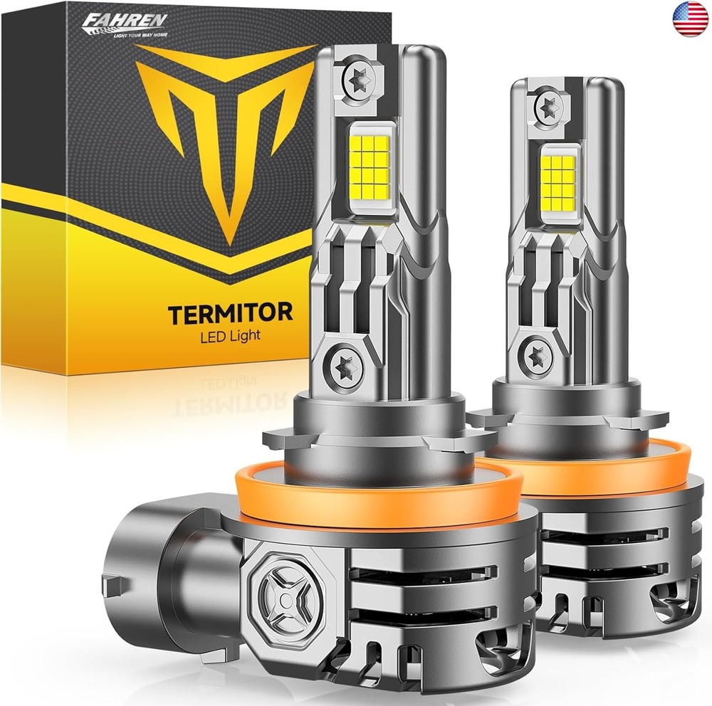 FAHREN 2025 Upgraded H11/H9/H8 LED Bulbs, 80000LM 1000% Ultra-Bright, Real 1:1