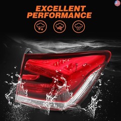 Outer Tail Light Assembly Right Side Compatible with 2013 2014 2015 Civic
