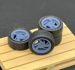 1:24 / 1:25 Corvette Callaway Supernatural 17″ Wheels w/ Rubber GY Eagle Tires