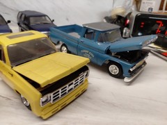 Model Junkyard/parts Plastic Truck Lot Of 9 Ford,chevy,,dodge Pickups