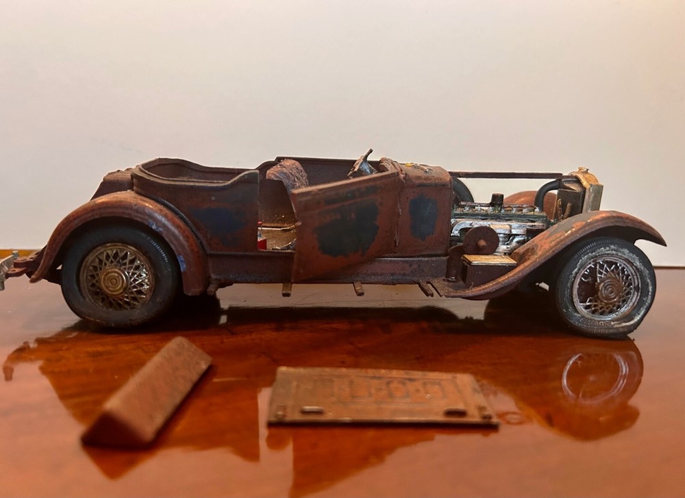 Fabulous! Pro-Built Hubley 1930 “Barn Find” Packard Roadster 1:22 Model Car